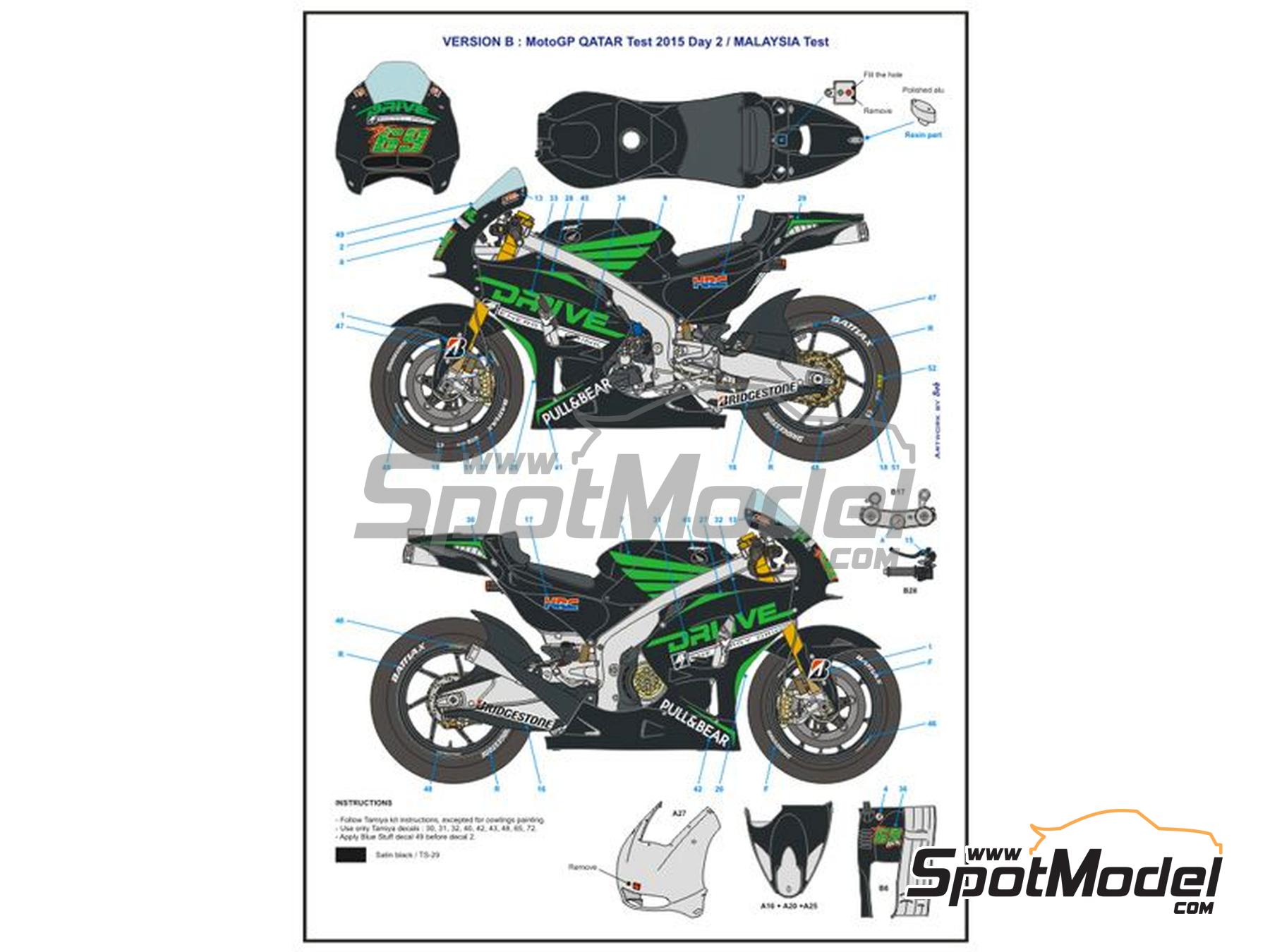 Blue Stuff 12-035: Marking / livery 1/12 scale - Honda